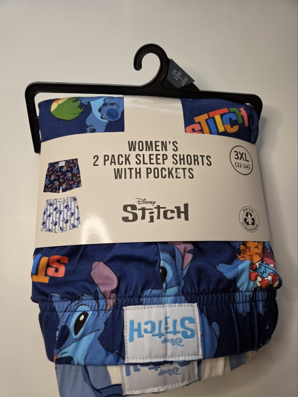 Disney Lilo & Stitch Women's 2 Pack Sleep Shorts with Pockets 3XL (22-24)